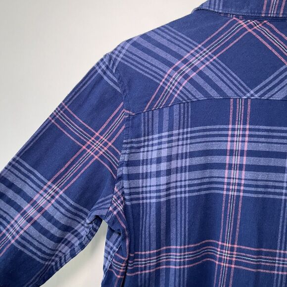 Orvis Button Up Flannel Shirt Mens Size Small Blue Pink Plaid Long Sleeve EUC - Picture 11 of 12